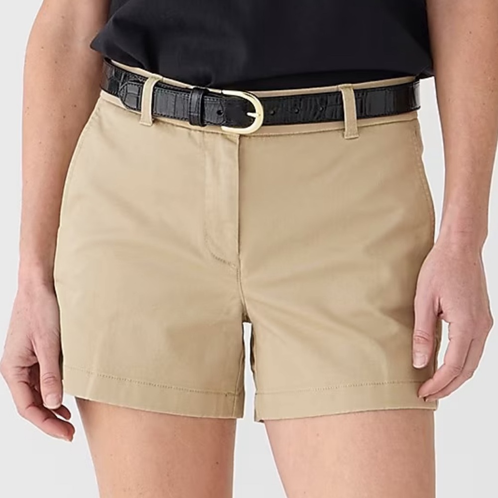 NWT J.Crew 4" Stretch Chino Short Women’s Size 8 in KHAKI